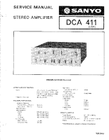 Sanyo DCA-411 - Service Manual 